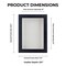 Black Wood Grain Shadow Box Frame with Acrylic Front - White Suede Backing, 30 Sizes